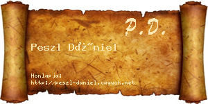 Peszl Dániel névjegykártya